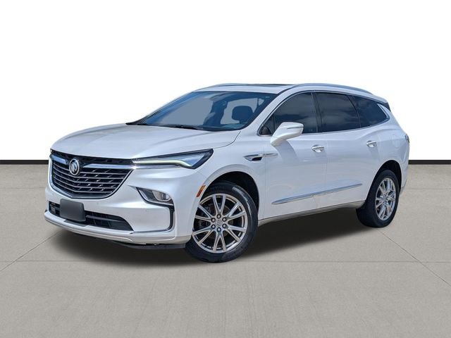 2024 Buick Enclave Essence in White Frost Tricoat — front three-quarter view